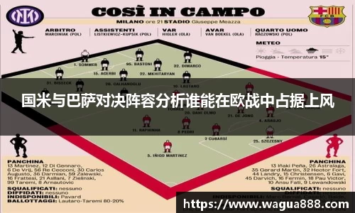 国米与巴萨对决阵容分析谁能在欧战中占据上风